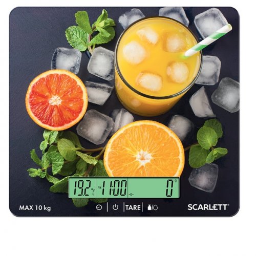 Весы кухонные Scarlett SC-KS57P54 апельсиновый сок