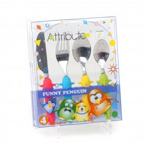 Набор Attribute Funny Penguin ACF204 стол.принадл.детский 4пр.