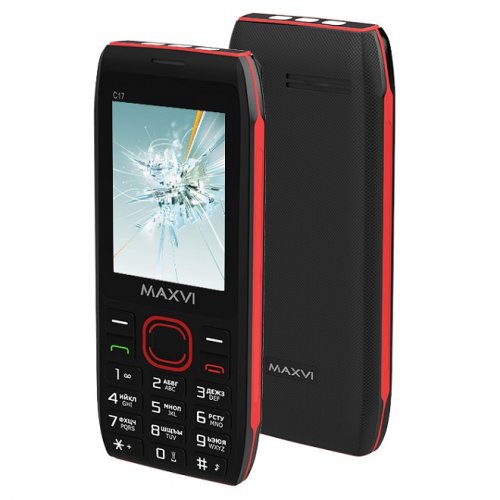 Мобильный телефон Maxvi C17 Black-Red