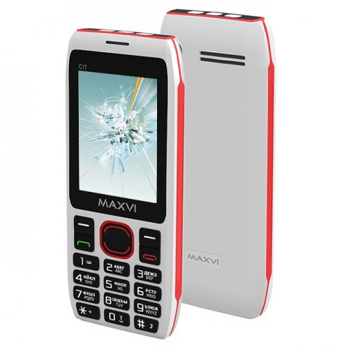 Мобильный телефон Maxvi C15 (white-red)