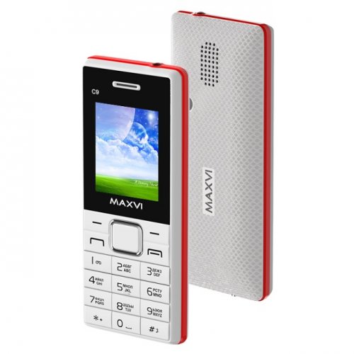 Мобильный телефон Maxvi C9 white-red