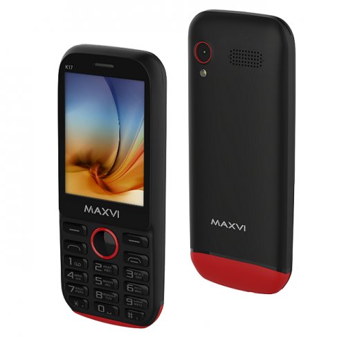 Мобильный телефон Maxvi K17 Black-Red
