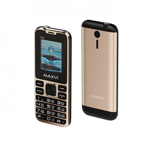 Мобильный телефон Maxvi X12 metallic Gold