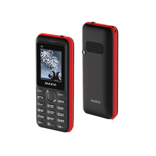 Мобильный телефон Maxvi P1 black-red