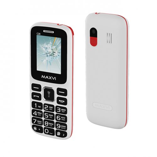 Мобильный телефон Maxvi C26 White/Red