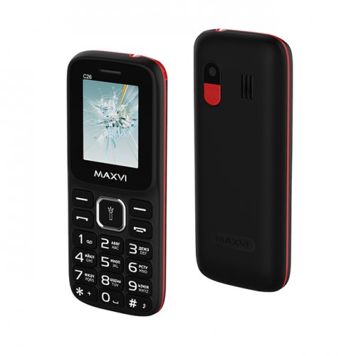 Мобильный телефон Maxvi C26 Black/Red