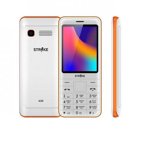 Мобильный телефон Strike A30 White/Orange
