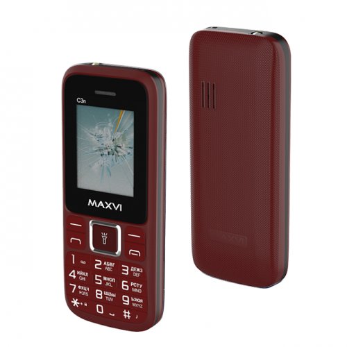 Мобильный телефон Maxvi C3n Wine Red