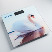 Весы напольные Аксинья КС-6010 Белый лебедь - фото