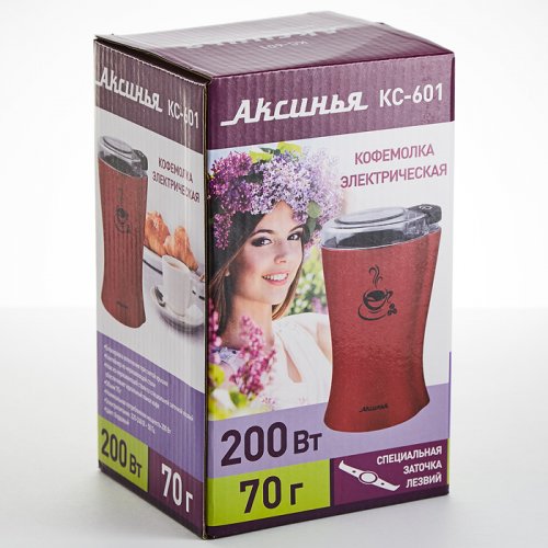Кофемолка Аксинья КС-601 бордо