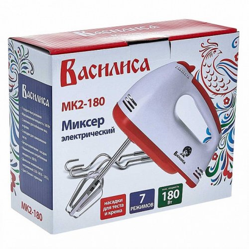 Миксер Василиса МК2-180 белый/красный