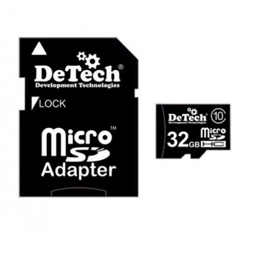 Карта памяти DeTech MC-32GB+adapter class10