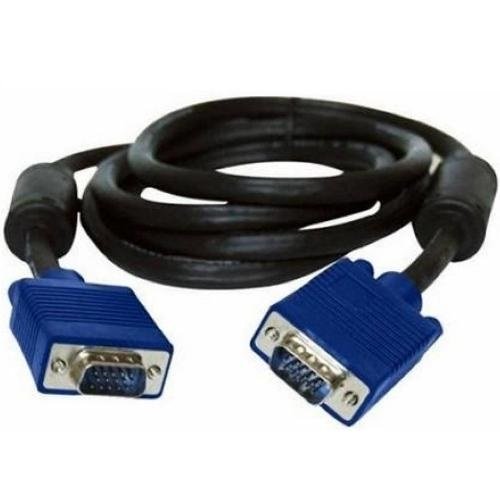 Кабель Atom (AT7789) кабель VGA 2ферита DE15Hd пакет-1,8м черный/синий
