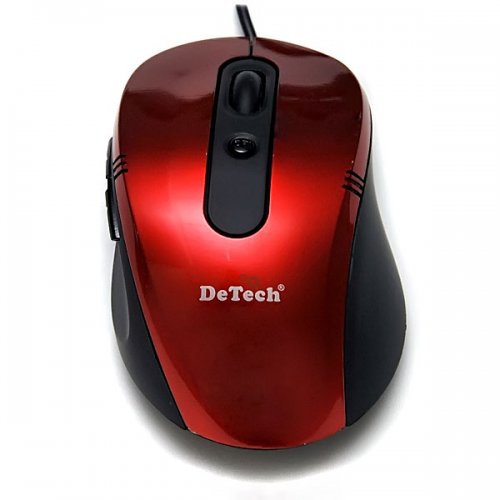 Мышь компьютерная DeTech DE-5053G RubberShiny Red