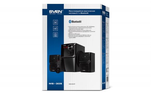 Акустическая система Sven 2.1 MS-305 комплект черный