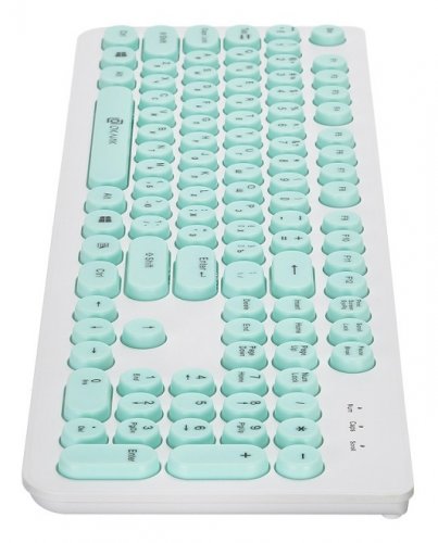 Клавиатура Oklick 400MR USB белый мятный