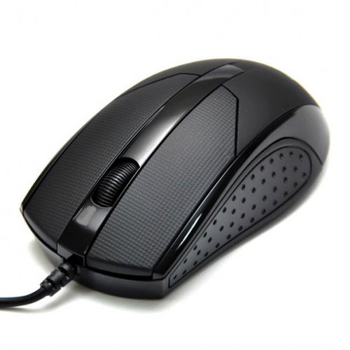 Мышь компьютерная DeTech DE-3099 Rubber Shiny Black