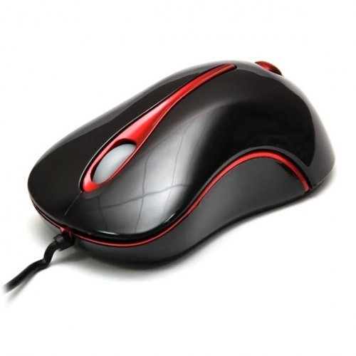 Мышь компьютерная DeTech DE-3048 Shiny Black/Red