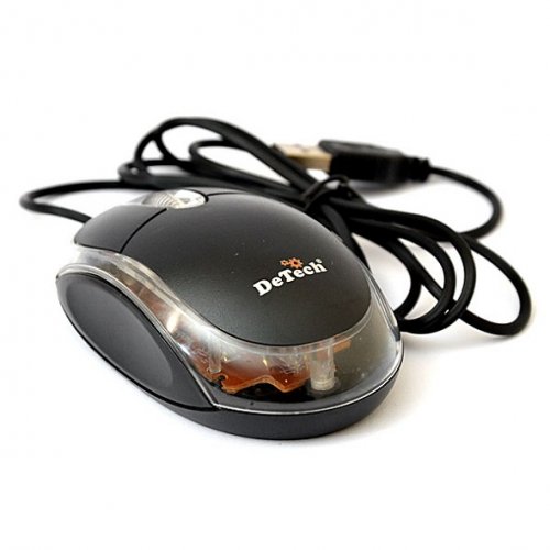 Мышь компьютерная DeTech DE-3006 Shiny Black