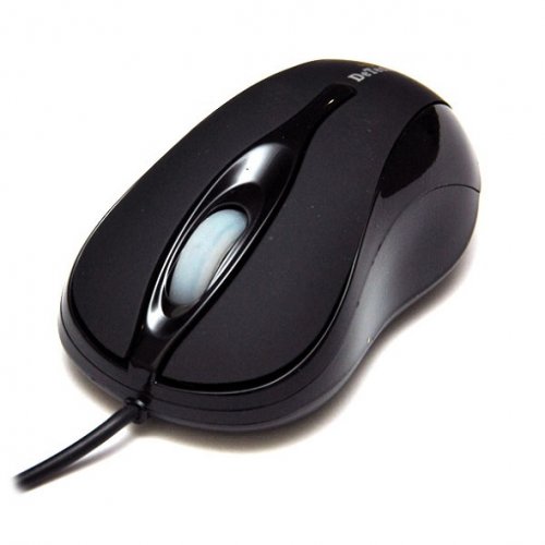 Мышь компьютерная DeTech DE-2038 Rubber Shiny Black