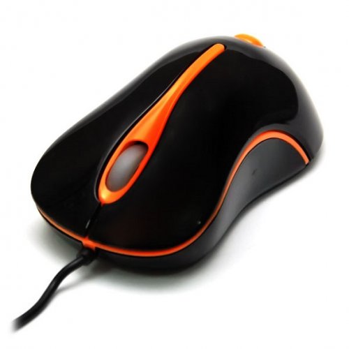 Мышь компьютерная DeTech DE-3048 Shiny Black/Orange