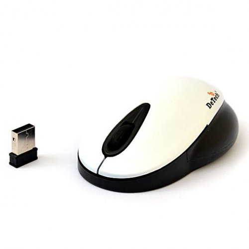 Мышь компьютерная DeTech DE-7087 W Black/White