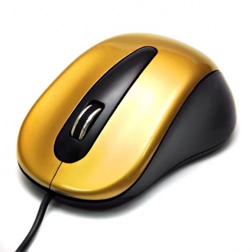 Мышь компьютерная DeTech DE-3052 Shiny Gold