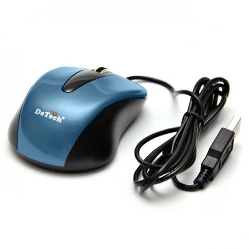 Мышь компьютерная DeTech DE-3052 Shiny Blue