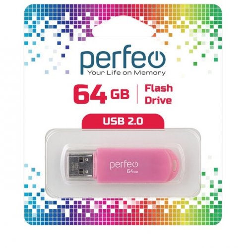 Флеш-драйв Perfeo USB 64GB C03 Pink