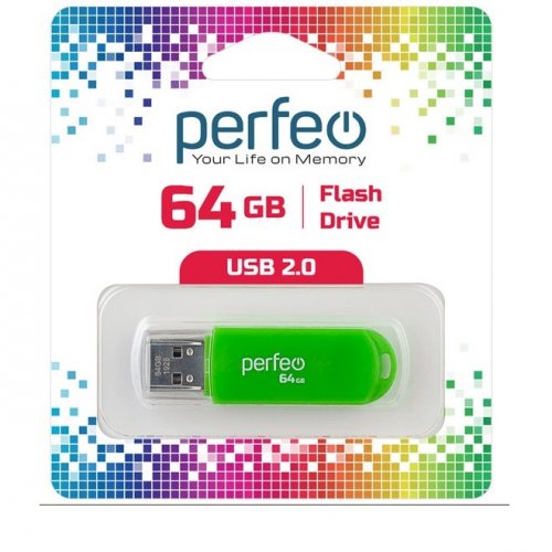 Флеш-драйв Perfeo USB 64GB C03 Green