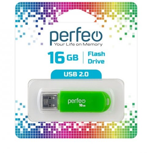 Флеш-драйв Perfeo USB 16GB C03 Green