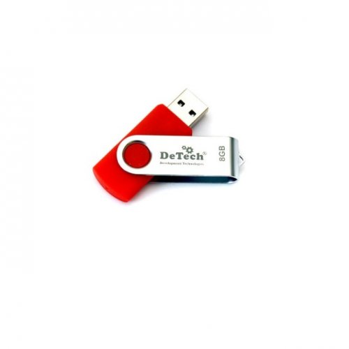 Флеш-драйв De tech USB Drive 8GB Thin Red