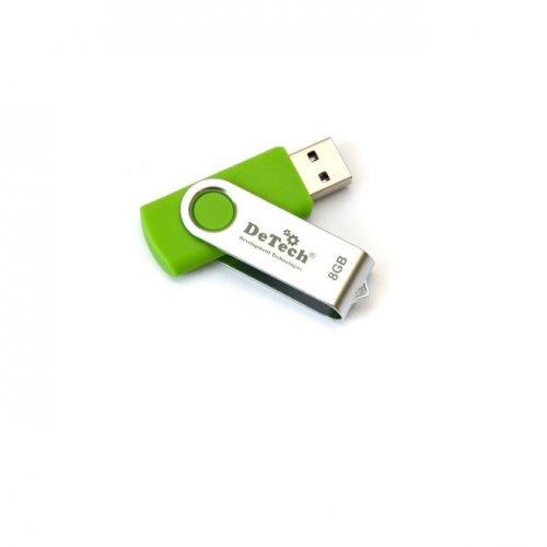Флеш-драйв De tech USB Drive 8GB Thin Green