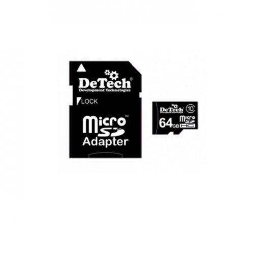 Карта памяти De tech SD 64GB +adapter class10