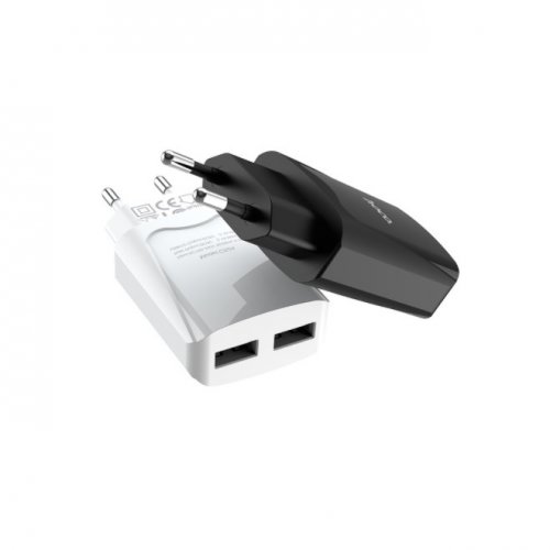 Зарядное Hoco C52A Authority power dual port charger White