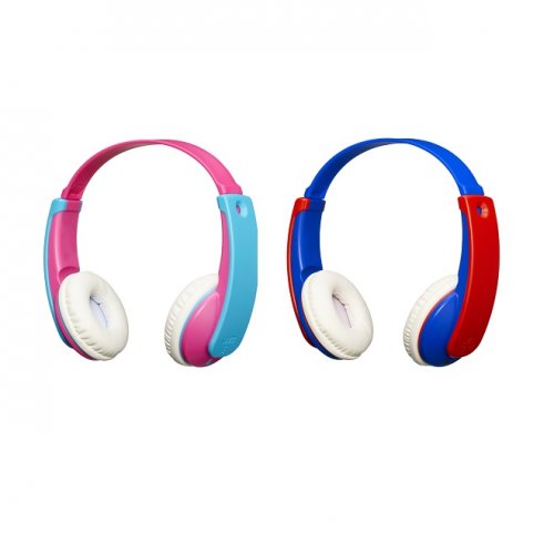 Наушники беспроводные детские JVC HA-KD9BT-P-E KIDS - Bluetooth розовый/голубо