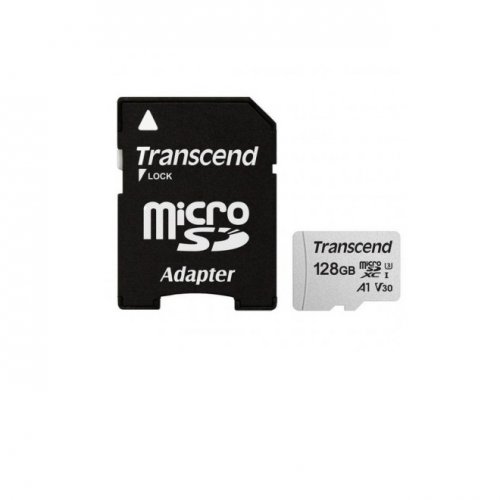 Карта памяти Transcend 128GB microSDXC Class 10 UHS-I U1 (TS128GUSD300S-A)