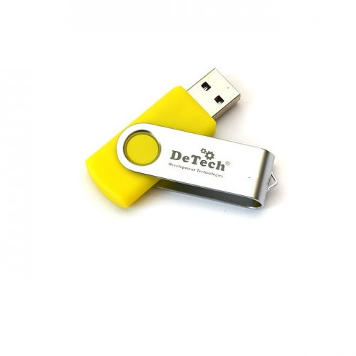 Флеш-драйв DeTech USB Drive 64GB Swivel Yellow USB 3.0