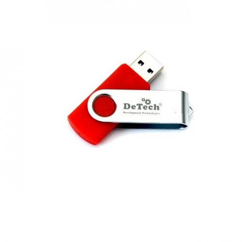 Флеш-драйв DeTech USB Drive 64GB Swivel Red USB 3.0