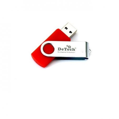 Флеш-драйв DeTech USB Drive 16GB Swivel Red
