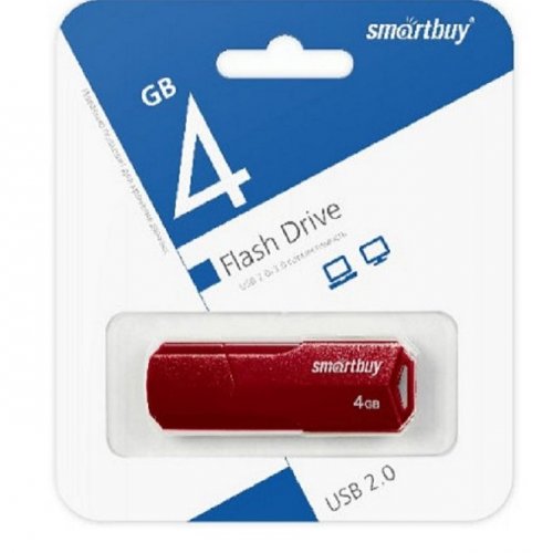 USB-накопитель SmartBuy 04GB CLUE Burgundy