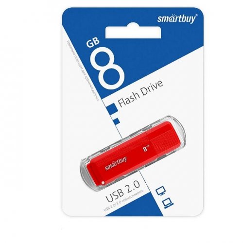 USB-накопитель SmartBuy 08GB DOCK Red