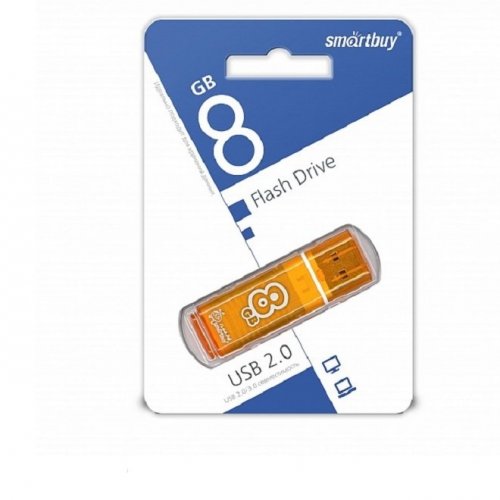 USB-накопитель SmartBuy 08GB GLOSSY Orange
