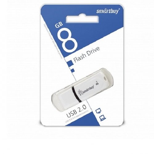 USB-накопитель SmartBuy 08GB PAEAN White