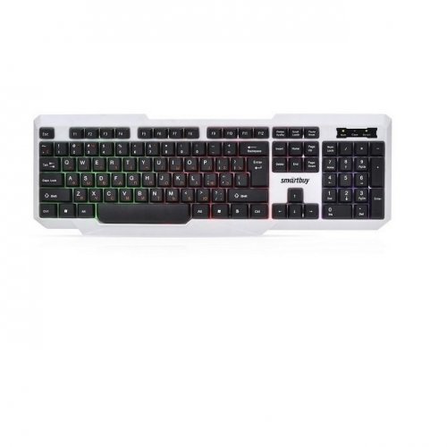 Клавиатура проводная с подсветкой SmartBuy ONE 333 USB бело/черная (SBK-333U-WK)