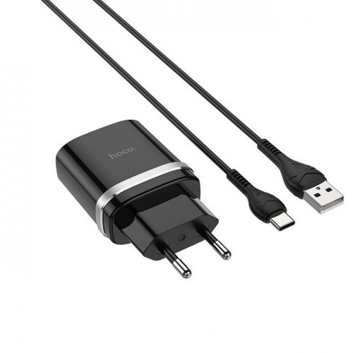 СЗУ Hoco C12 Smart dual USB 2.4A Black