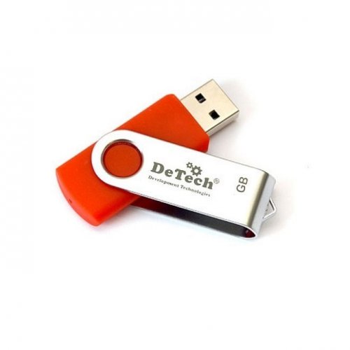 Флеш-драйв DeTech USB Drive 32GB U3 Swivel Red