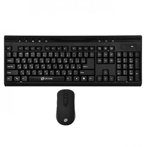 Клавиатура+мышь Oklick 280M черный USB беспроводная Multimedia
