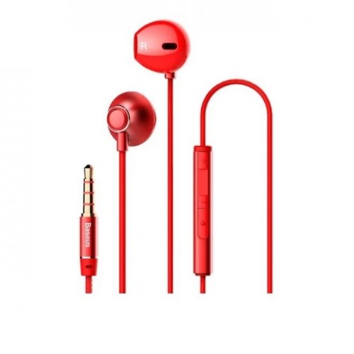 Наушники Baseus Encok H06 lateral Wired Earphone Red