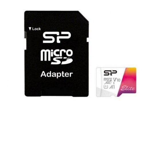 Карта памяти Silicon Power microSDXC 128Gb Class10 SP128GBSTXBV1V20SP Elite + adapter